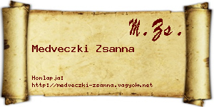 Medveczki Zsanna névjegykártya